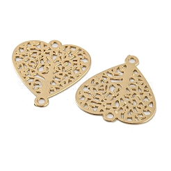 Rack Plating Brass Hollow Out Tree Connector Charms&nbsp;KKC-D001-28KCG
