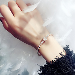 304 Stainless Steel Crystal Rhinestone Bangles for Women&nbsp;FS-WG476C1-01