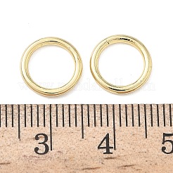 真鍮製フレームコネクター  丸いリング  長持ちメッキ  カドミウムフリー＆鉛フリー  ラックめっき  18KGP本金メッキ  10x1mm  内径：7.5mm&nbsp;KK-P342-16B-G