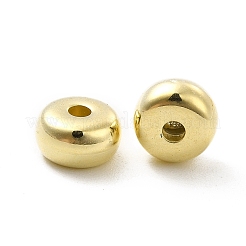CCBプラスチックビーズ  そろばん  ゴールドカラー  7x4mm  穴：1.8mm&nbsp;CCB-G017-06G