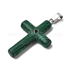 Natural & Synthetic Mixed Gemstone Cross Pendants&nbsp;KK-D021-04P