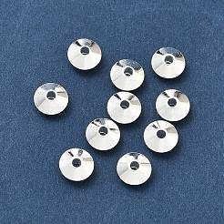 真鍮ビーズ  ディスク  カドミウムフリー＆鉛フリー  ラックめっき  長持ちメッキ  925銀メッキ  6x3mm  穴：1.5mm&nbsp;KK-H532-37D-S
