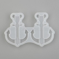 アンカーストロートッパーシリコンモールド装飾  ストローアタッチメントエポキシレジンキャストモールド  DIYクラフト作り用品用  ホワイト  57x83x7mm  内径：50x36mm&nbsp;DIY-J003-11