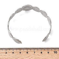 18.5mm 304ステンレススチール製サンカフバングル（女性用）  イオンプレーティング（ip）  カドミウムフリー＆ニッケルフリー＆鉛フリー  ゴールデン·ステンレス鋼色  内径：2-3/8x2-1/8インチ（5.9x5.5cm）&nbsp;BJEW-B151-03