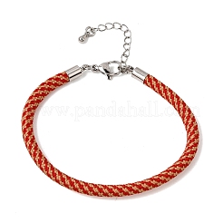Braided Round Polyester Cord Bracelet Makings&nbsp;FB-CBAEDA0-01P