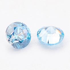 アクアマリンキュービックジルコニアカボション  ダイヤモンド形状  ライトスカイブルー  3x2mm&nbsp;ZIRC-G081-3mm