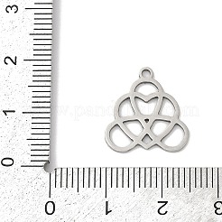 ステンレスペンダント201個  ハートチャーム  ステンレス鋼色  15.5x15x1mm  穴：1.4mm&nbsp;STAS-F316-12P