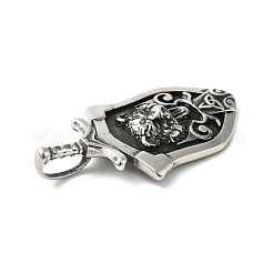 304 Stainless Steel Manual Polishing Big Pendants&nbsp;STAS-G274-14AS