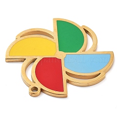304 Stainless Steel Enamel Pendants&nbsp;STAS-M076-06G