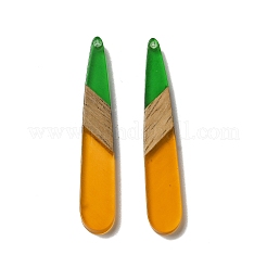 Opaque Resin & Walnut Wood Pendants&nbsp;RESI-D060-A-01