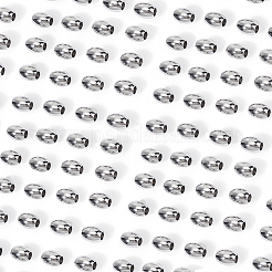 202ステンレスビーズ  オーバル  ステンレス鋼色  7.5x6mm  穴：3mm  150個/箱&nbsp;STAS-NB0001-63