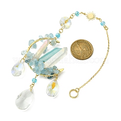 Moon Gemstone Window Hanging Suncatchers&nbsp;HJEW-TA00049