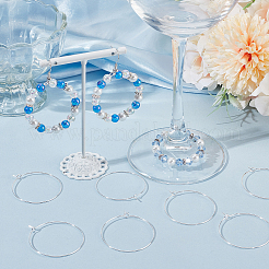100Pcs 316 Surgical Stainless Steel Wine Glass Charms Rings&nbsp;STAS-BBC0005-97D