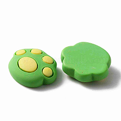 オペーク樹脂カボション  キャッツクロー  ライムグリーン  18x22x6.5mm&nbsp;RESI-WH0035-17C