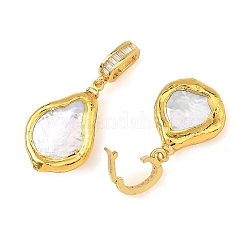 Eletroplated Natural Baroque Keshi Pearl Pendants&nbsp;PALLOY-JF06017