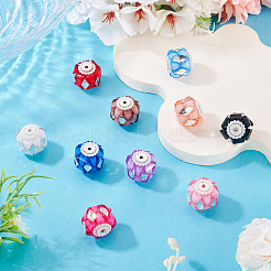 10Pcs 10 Colors Transparent Acrylic Beads&nbsp;CLAY-TA0002-07