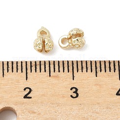 花の真鍮ボールチープ  カドミウムフリー＆ニッケルフリー＆鉛フリー  14KGP本金メッキ  6x4x3.5mm  穴：1.2mm&nbsp;KK-M326-10G