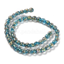 Handmade Dichroic Foil Glass Beads Strands&nbsp;DICH-U001-02G