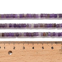 天然石アメジストビーズ連売り  艶消し  ディスクビーズ  ヒシビーズ  4.5x2.5mm  穴：1mm  約156~157個/連  14.76~14.96（37.5~38センチメートル）&nbsp;G-P575-B38-4x2mm