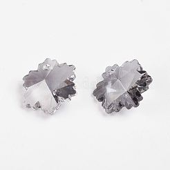 Faceted K9 Glass Charms&nbsp;EGLA-P026-F02