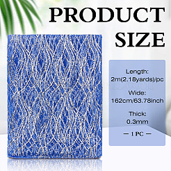 ポリエステルスパンコール生地  結婚式の天井の装飾  ダークブルー  1620x0.3mm  約2m / pc&nbsp;DIY-WH0683-51B