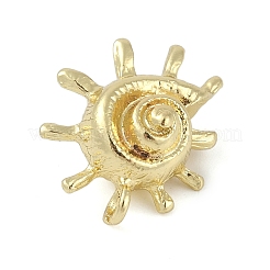 オーシャンシリーズ合金ペンダント  ゴールドカラー  巻き貝  23.5x19x12.5mm  穴：2.5mm&nbsp;PALLOY-S030-01A