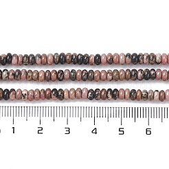 天然石ロードナイトビーズ連売り  ロンデル  4.5x2.5mm  穴：0.8mm  約158個/連  15.55インチ（39.5cm）&nbsp;G-H292-A11-02