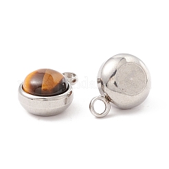 Natural Tiger Eye Charms&nbsp;G-K325-01P-01