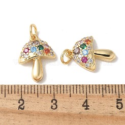 Brass Micro Pave Clear Cubic Zirconia Pendants&nbsp;X-KK-Q031-24G