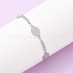 Religion 304 Stainless Steel Link Bracelets&nbsp;BJEW-F524-04A-P