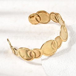 304 Stainless Steel Cuff Bangles for Women&nbsp;BJEW-T030-01G