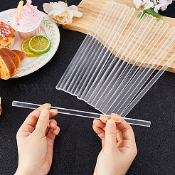 Transparent Acrylic Square Stick&nbsp;OACR-WH0037-57C