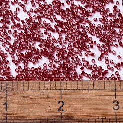 MIYUKIデリカビーズ  シリンダー  日本製シードビーズ  11/0  （db0602)は銀の裏地が赤で、  1.3x1.6mm  穴：0.8mm  約2000個/10g&nbsp;X-SEED-J020-DB0602