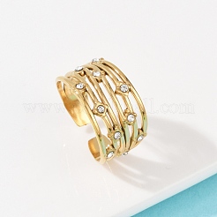 304 Stainless Steel Cuff Open Rings&nbsp;RJEW-S629-10G-A