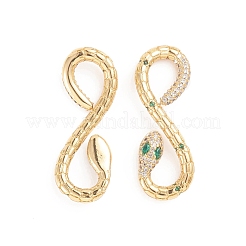 Brass Micro Pave Cubic Zirconia Links&nbsp;ZIRC-E164-01G
