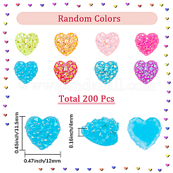 200Pcs Opaque Resin Cabochons&nbsp;CRES-SC0003-07