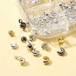 DIYジュエリー作りの発見キット  アイロンボールチープとクリンプビーズカバーを含む  ミックスカラー  3~8x3~4mm  内径：1.2~3mm  600個/箱&nbsp;IFIN-FS0001-16