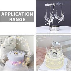 Iron Rotating Tealight Candle Holder&nbsp;AJEW-FG0001-19P