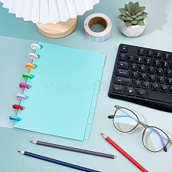 Plastic Index Tab Divider Sheets for Discbound Notebooks&nbsp;AJEW-WH0270-719B-01