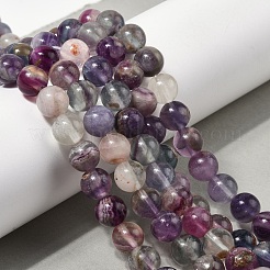 Natural Purple Fluorite Beads Strands&nbsp;G-G184-A01-01