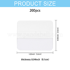 透明な粘着式ハングタブ200個  店舗小売ディスプレイ用のディスプレイタブ  透明  2.5x3.1x0.1cm&nbsp;KY-CA0001-57