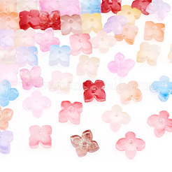 50Pcs Dyed & Heated Glass Bead Caps&nbsp;GLAA-TADJ0001-15