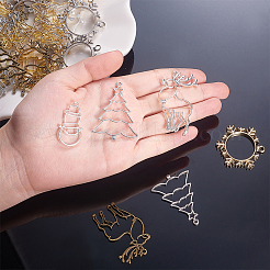 Alloy Open Back Bezel Pendants&nbsp;PALLOY-OC0001-20