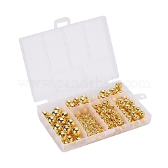 497個5スタイルabsプラスチックビーズ  ラウンド  黄金メッキ  4~12x3.5~11.5mm  穴：1.2~2mm&nbsp;OACR-YW0001-10A
