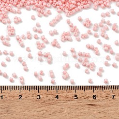 焼付塗装ガラスシードビーズ  シリンダー  ピンク  2x1.5mm  穴：1mm  約50398個/ポンド&nbsp;SEED-S042-05B-85