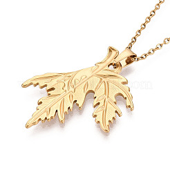 304 Stainless Steel Pendant Necklaces&nbsp;NJEW-T018-22G