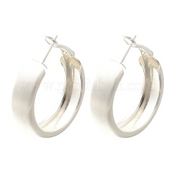 Brass Ring Hoop Earrings for Women&nbsp;LS-EJEW-A121-17A-S