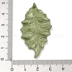 合金ペンダント  スプレー塗装  クリスマス スキーム チャーム  葉  47.5x26x5mm  穴：1.8mm&nbsp;FIND-M037-01H