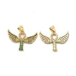 Rack Plating Eco-Friendly Brass Micro Pave Cubic Zirconia Pendants&nbsp;KK-A177-07G