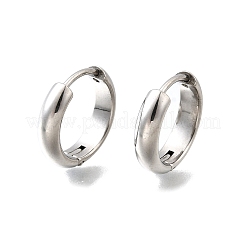 304ステンレススチールフープピアス  ツートンリング  ステンレス鋼色  16x4mm&nbsp;EJEW-Z123-01B-P